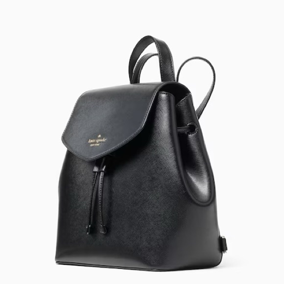 NEW Kate Spade Lizzie Medium Flap Backpack Black - Picture 6 of 12